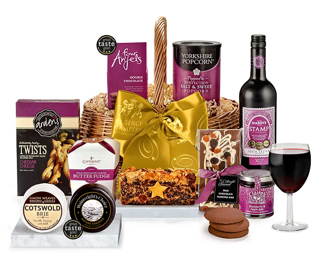 Gifts For Teacher's Tennyson Hamper With Red Wine